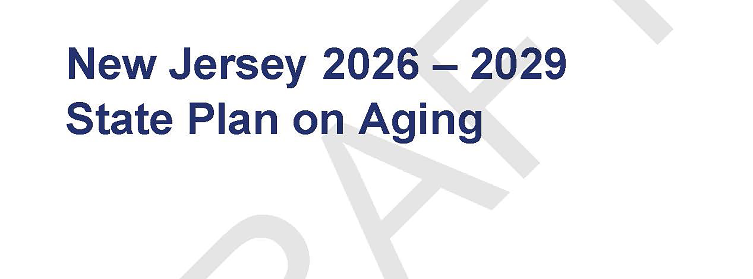 NJ 2026-2029 State Plan on Aging